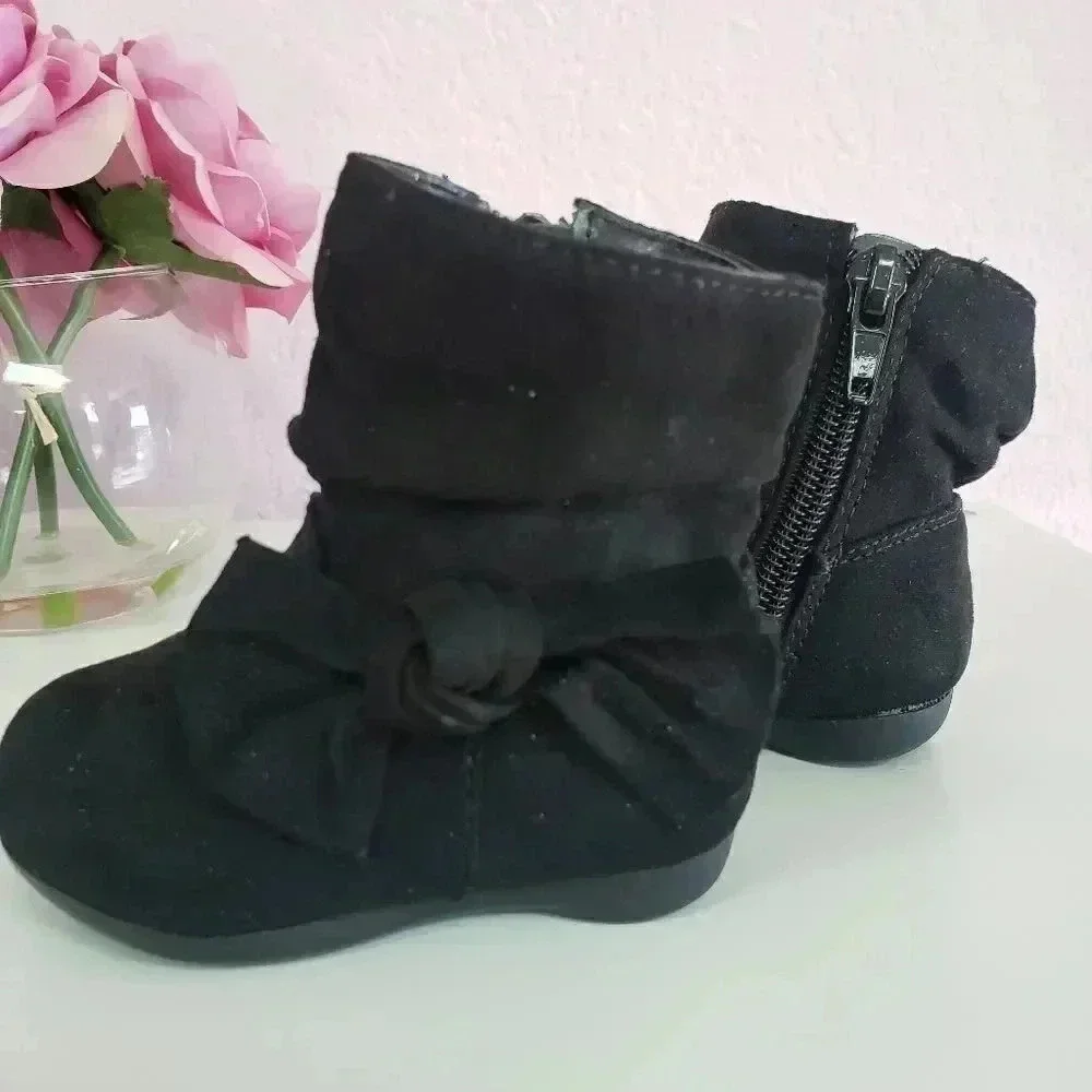 Wonder Nation Toddler Girl Bow Slouch Boot Size 2